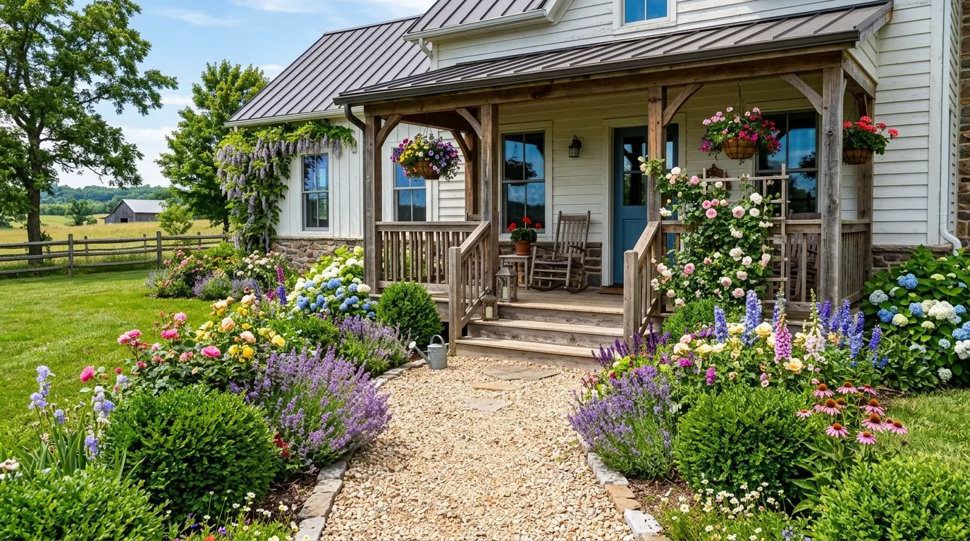 13 Farmhouse Landscaping Front Yard Ideas